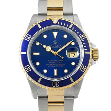 ロレックス サブマリーナ デイト 16613 ブルー メンズ 時計 【中古】【wristwatch】