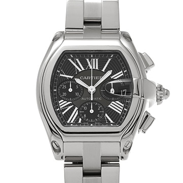 カルティエ ロードスター クロノグラフ W62020X6 ブラック メンズ 時計 【中古】【wristwatch】
