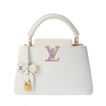 ルイ ヴィトン LV×TM カプシーヌ BB ホワイト M13253 トリヨンレザー レディース バッグ 【中古】【bag】
