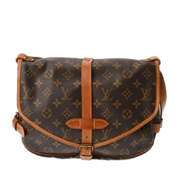 ルイ ヴィトン モノグラム ソミュール 30 ブラウン M42256 モノグラムキャンバス レディース バッグ 【中古】【bag】