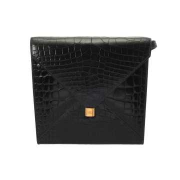 エルメス カデナ ブラック アリゲーターリセ レディース バッグ 【中古】【bag】