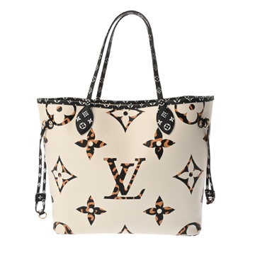 ルイ ヴィトン モノグラムジャングル ネヴァーフル MM　 アイボリー/キャラメル M44716 モノグラムジャングルキャンバス レディース バッグ 【中古】【bag】