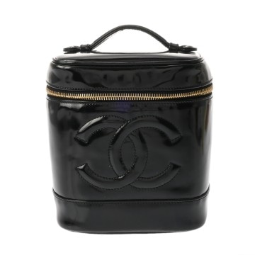 シャネル バニティ ブラック A01998 パテントカーフスキン レディース バッグ 【中古】【bag】