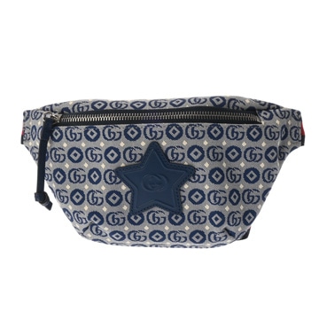グッチ チルドレンズ ウェストポーチ ブルー 502095 527066 キャンバス ユニセックス バッグ 【中古】【bag】