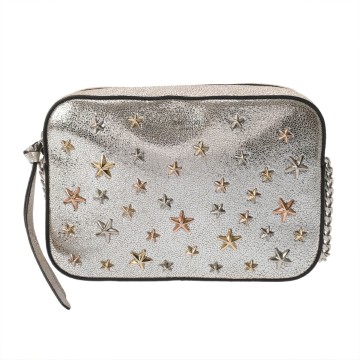 ジミーチュウ LULLABY シャンパンゴールド グリッターレザー レディース バッグ 【中古】【bag】