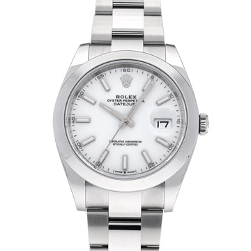 ロレックス デイトジャスト 41 126300 ホワイト メンズ 時計 【中古】【wristwatch】