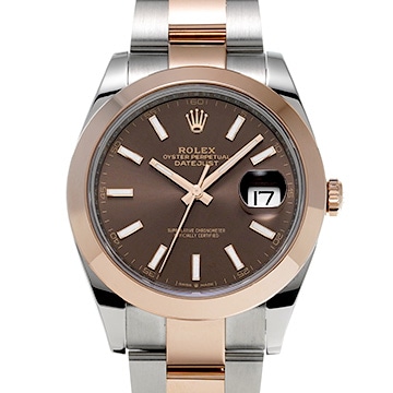 ロレックス デイトジャスト 41 126301 チョコレートブラウン メンズ 時計 【中古】【wristwatch】
