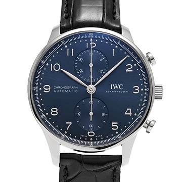 IWC ポルトギーゼ クロノグラフ IW371606 ブルー メンズ 時計 【中古】【wristwatch】