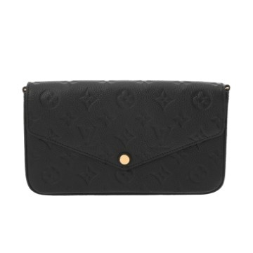 ルイ ヴィトン モノグラムアンプラント ポシェットフェリシー ノワール M64064 レザー レディース バッグ 【中古】【bag】