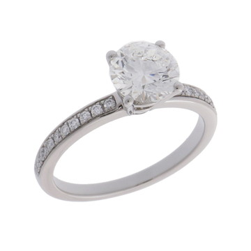 ブルガリ ローマアモール ソリテール リング 1.01ct シルバー 359851 Pt950プラチナ レディース ジュエリー 【中古】【jewelry】