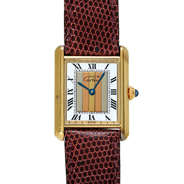 カルティエ マストタンク LM ヴェルメイユ 590005 ホワイト/トリニティ ユニセックス 時計 【中古】【wristwatch】