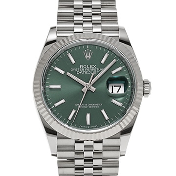 ロレックス デイトジャスト 36 126234 ミントグリーン メンズ 時計 【中古】【wristwatch】