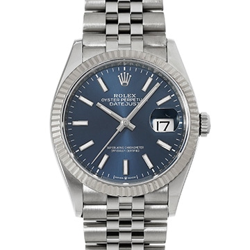 ロレックス デイトジャスト 36 126234 ブライトブルー メンズ 時計 【中古】【wristwatch】