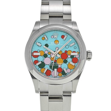 ロレックス オイスターパーペチュアル 31 277200 ターコイズブルー セレブレーションモチーフ ユニセックス 時計 【中古】【wristwatch】