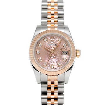 ロレックス デイトジャスト 26 179171G ピンクコンピュータ/ダイヤモンド レディース 時計 【中古】【wristwatch】