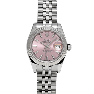ロレックス デイトジャスト 179174 ピンク レディース 時計 【中古】【wristwatch】