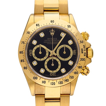 ロレックス コスモグラフ デイトナ 16528G ブラック/ダイヤモンド メンズ 時計 【中古】【wristwatch】