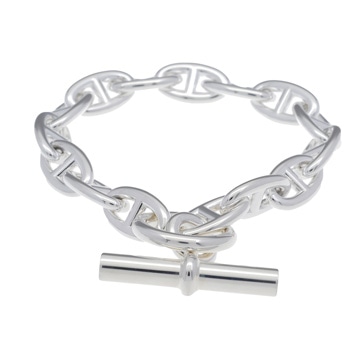 エルメス シェーヌダンクル GM 15コマ シルバー シルバー925 ユニセックス ジュエリー 【中古】【jewelry】