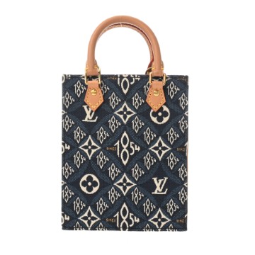 ルイ ヴィトン プティットサックプラ Since1854 2WAY ブルー M80288 ジャガードキャンバス レディース バッグ 【中古】【bag】