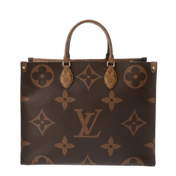 ルイ ヴィトン モノグラムジャイアントリバース オンザゴー GM 旧型 2WAYトート ブラウン M44576 モノグラムキャンバス ユニセックス バッグ 【中古】【bag】