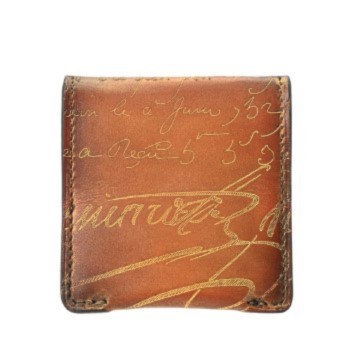 ベルルッティ オリジン マネーパース ブラウン/ゴールデンパティーン ヴェネチアカーフレザー メンズ 財布 【中古】【purse】