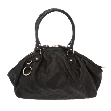 グッチ グッチシマ トートバッグ ブラック 364841 213048 レザー レディース バッグ 【中古】【bag】