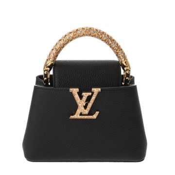 ルイ ヴィトン カプシーヌ MINI ラインストーン 2WAY ブラック M14177 レザー/ラインストーン レディース バッグ 【中古】【bag】