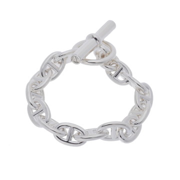 エルメス シェーヌダンクル ブレスレット PM 14コマ シルバー シルバー925 ユニセックス ジュエリー 【中古】【jewelry】