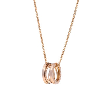 ブルガリ B.ZERO1デザインレジェンドネックレス ゴールド K18ピンクゴールド PG レディース ジュエリー 【中古】【jewelry】