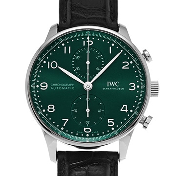 IWC ポルトギーゼ クロノグラフ IW371615 グリーン メンズ 時計 【中古】【wristwatch】