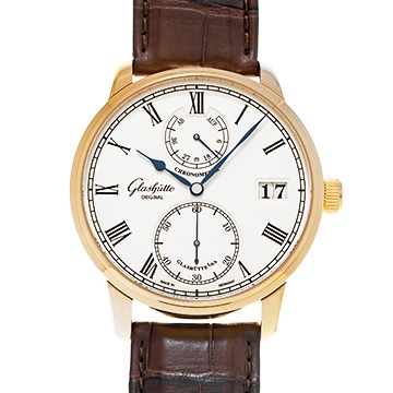 グラスヒュッテ オリジナル セネタ クロノメーター 1-58-01-02-05-30 ホワイト メンズ 時計 【中古】【wristwatch】