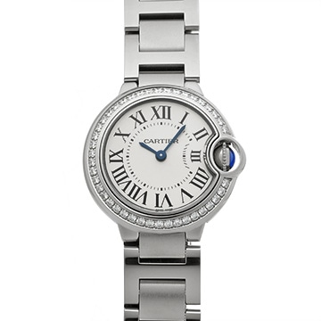 カルティエ バロンブルー ドゥ カルティエ 28mm W4BB0015 シルバー レディース 時計 【中古】【wristwatch】