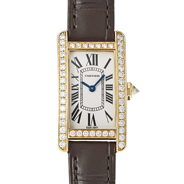 カルティエ タンクアメリカン SM WB707931 アイボリー レディース 時計 【中古】【wristwatch】