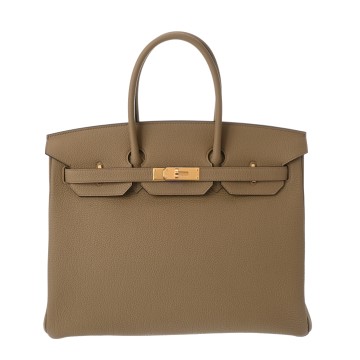 エルメス バーキン 35 ベージュマルファ トゴ ユニセックス バッグ 【未使用】【bag】