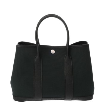 エルメス ガーデンパーティ TPM ヴェールシプレス/ブラック トワルオフィシェ/ネゴンダ レディース バッグ 【未使用】【bag】