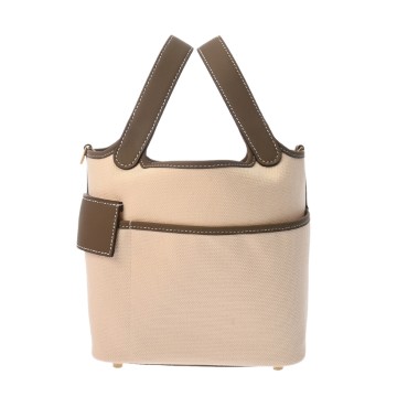 エルメス ピコタンロック PM カーゴ エクリュ/エトゥープ トワルゴエラン/ヴォースイフト レディース バッグ 【未使用】【bag】