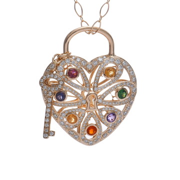 ティファニー フィリグリーハート ネックレス ラージ ゴールド K18ピンクゴールド PG レディース ジュエリー 【中古】【jewelry】