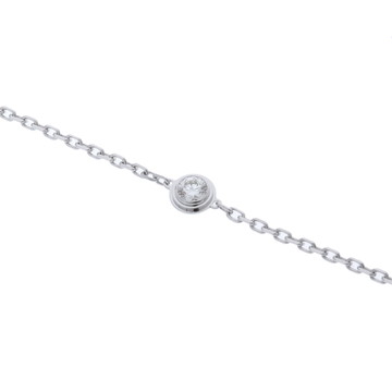 カルティエ ダムール ブレスレット シルバー K18ホワイトゴールド WG レディース ジュエリー 【中古】【jewelry】