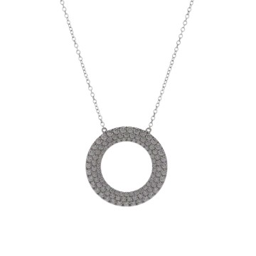 ティファニー メトロサークル ネックレス シルバー K18ホワイトゴールド WG レディース ジュエリー 【中古】【jewelry】