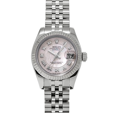 ロレックス デイトジャスト 179174NRD ピンクシェル レディース 時計 【中古】【wristwatch】