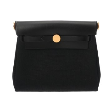 エルメス エールバッグ ジップ ミニ ブラック トワルミリタリー/ヴァッシュハンター レディース バッグ 【未使用】【bag】