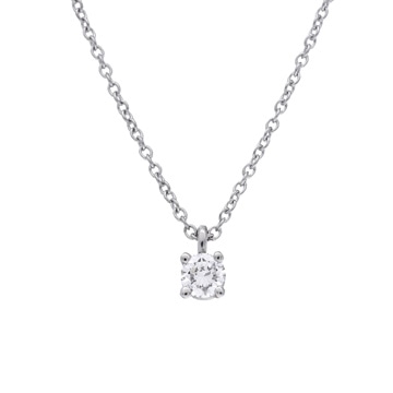 ティファニー ソリティア ネックレス シルバー Pt950プラチナ レディース ジュエリー 【中古】【jewelry】