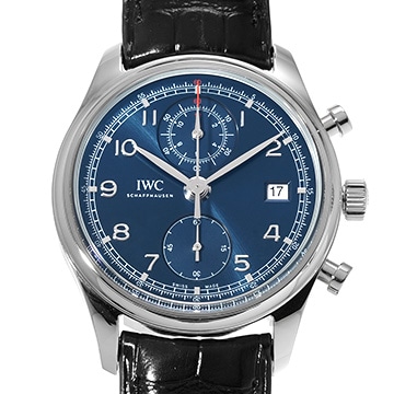 IWC ポルトギーゼ クロノグラフ クラシック ローレウス IW390406 ブルー メンズ 時計 【中古】【wristwatch】