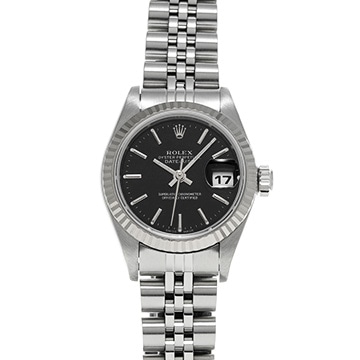 ロレックス デイトジャスト 79174 ブラック レディース 時計 【中古】【wristwatch】