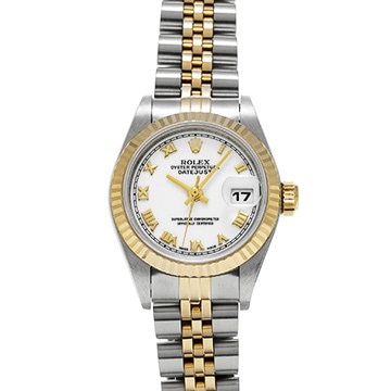 ロレックス デイトジャスト 69173 ホワイトシャンタン レディース 時計 【中古】【wristwatch】