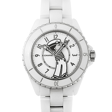 シャネル マドモアゼル J12 ラ パウザ 38MM H7481 ホワイトラッカー メンズ 時計 【中古】【wristwatch】