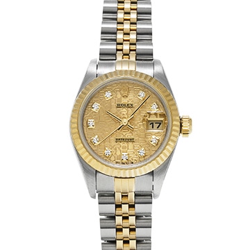 ロレックス デイトジャスト 79173G シャンパンコンピュータ/ダイヤモンド レディース 時計 【中古】【wristwatch】