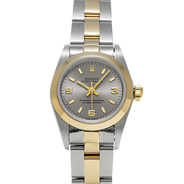 ロレックス オイスターパーペチュアル 76183 グレー レディース 時計 【中古】【wristwatch】