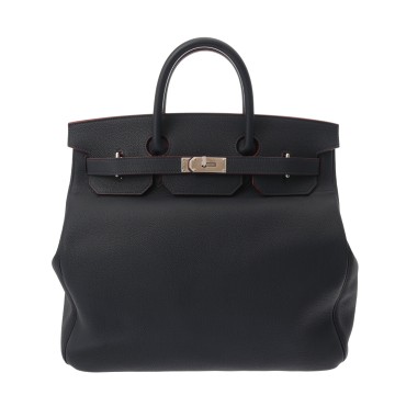 エルメス オータクロア 40 ヴェルソ ブルーニュイ/ルージュアッシュ トゴ ユニセックス バッグ 【中古】【bag】