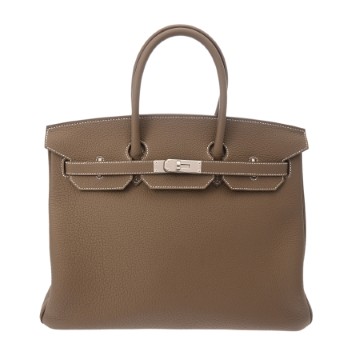 エルメス バーキン 35 エトゥープ トゴ ユニセックス バッグ 【未使用】【bag】